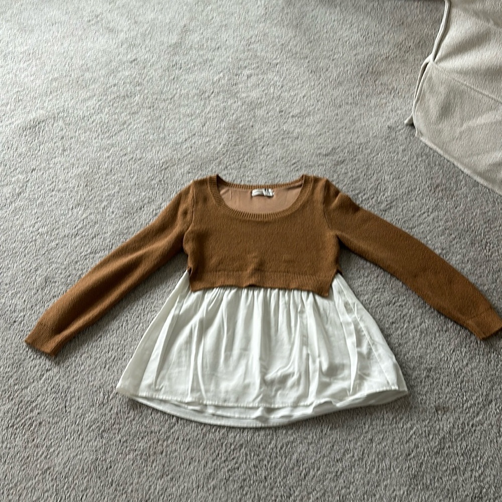 Anthropology layered sweater in Size M.